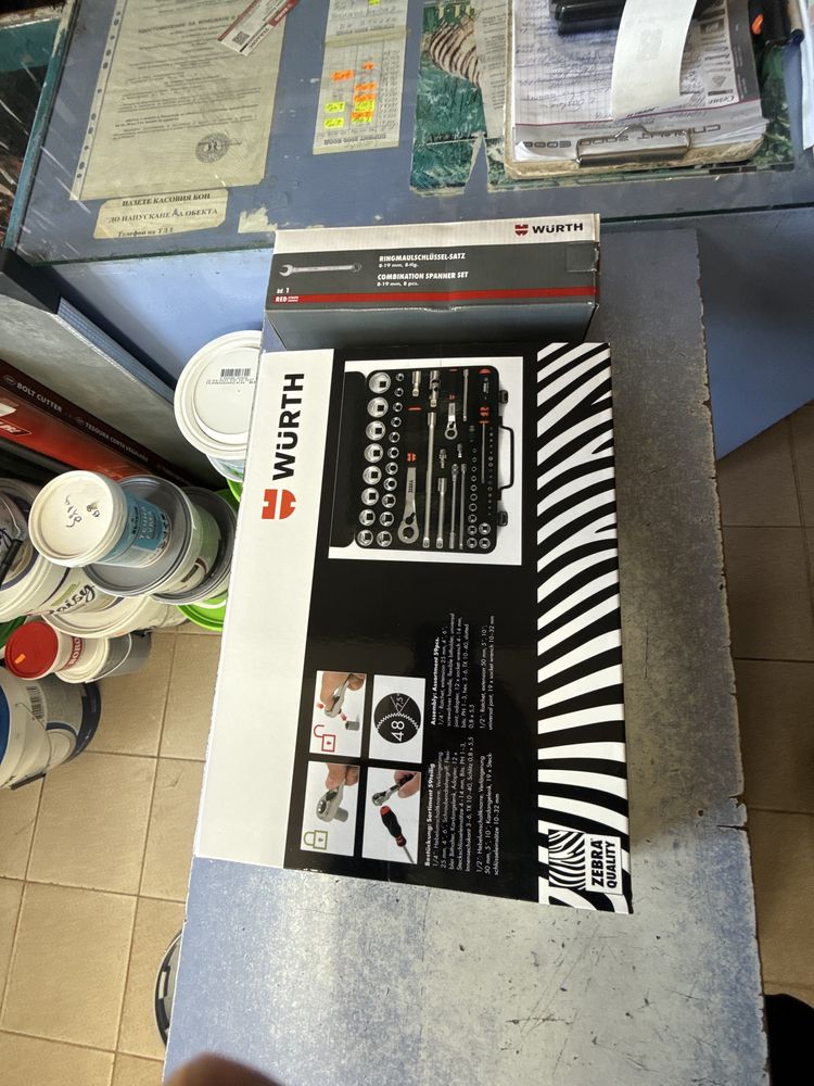 Wurth Zebra гедоре 59 части  1/4 1/2  Промоция бонус звездогаечни 8 бр