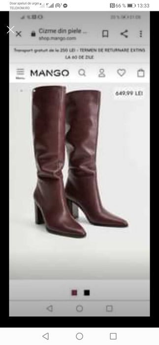 Cizme Mango, noi, mar 40