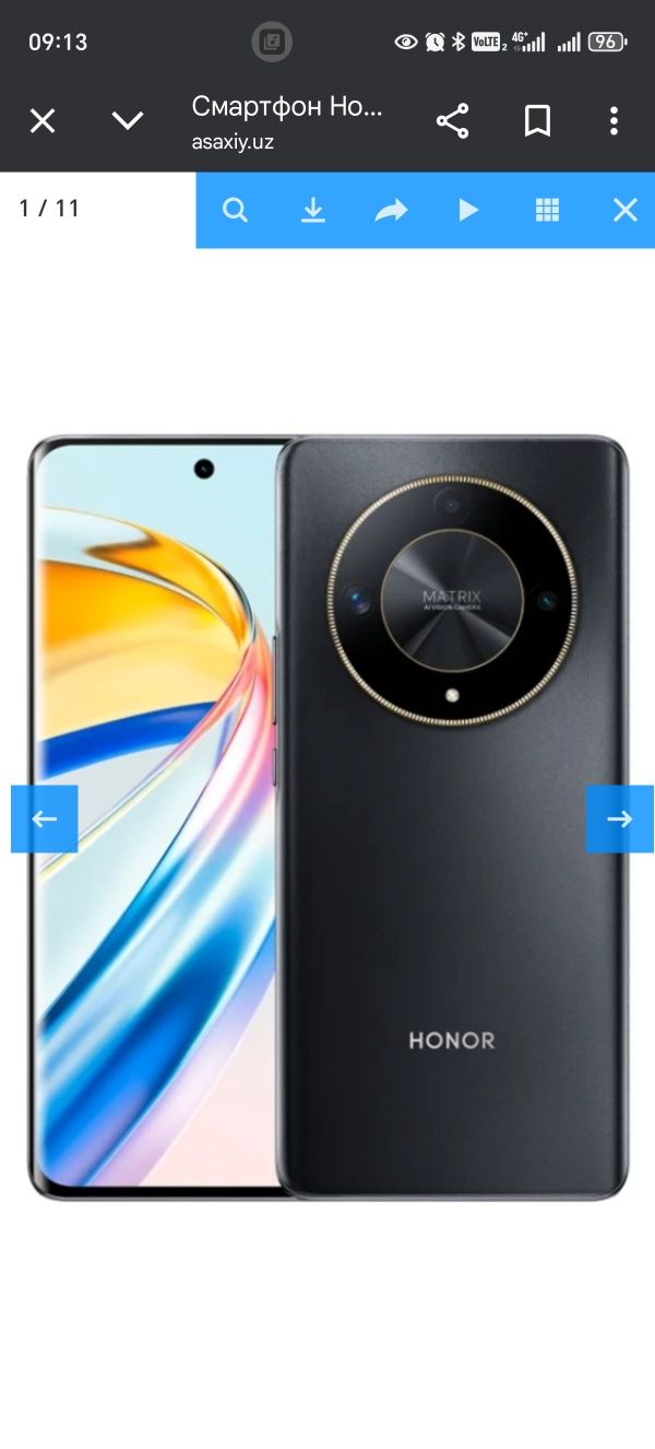 Honor x9b 8/256 a'lo holatda karobka dak bor