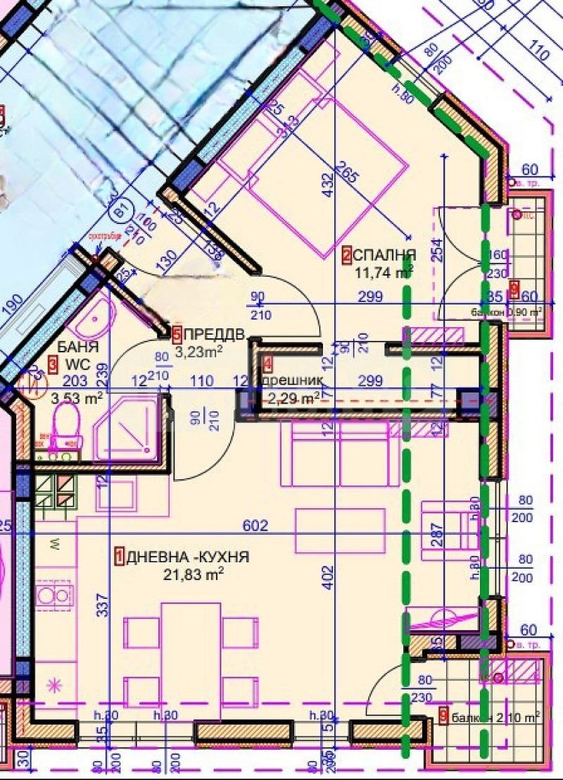 Двустаен апартамент в новострояща се сграда