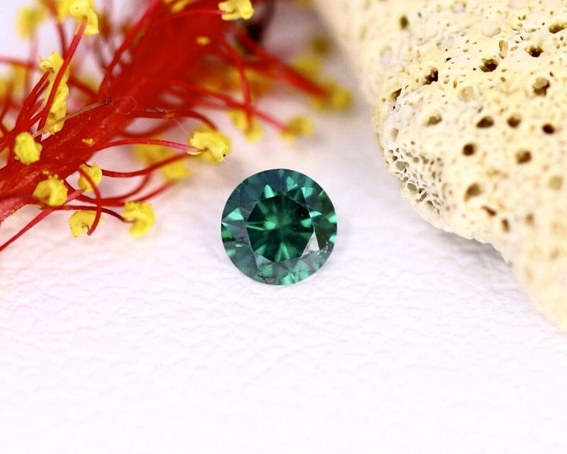 Diamante naturale fancy verde / albastru VS 0.24ct 0.14ct
