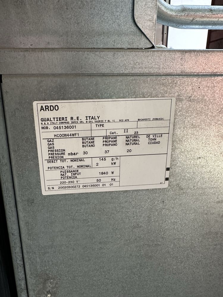 Cuptor incorporabil Ardo gaz/ curent