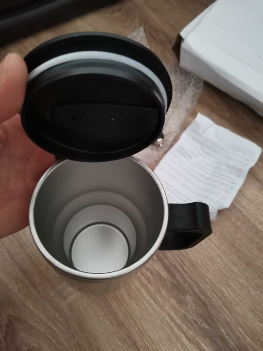 Cana fierbator auto rulote camping 450ml Cana inox 12/24V cafea ceai