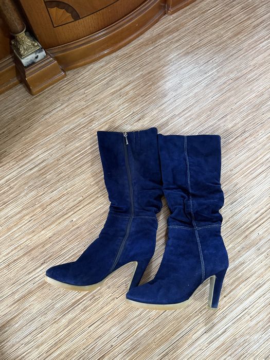 Зимние сапоги натуральная замша мех 38 размер