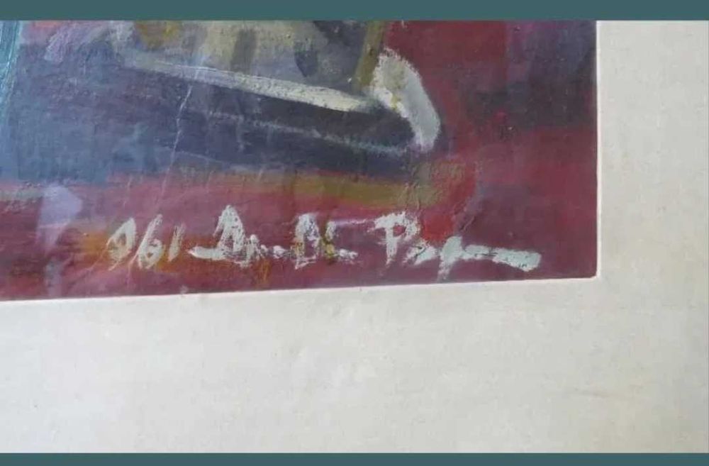 Pictura pe panza semnata