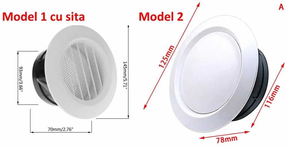 Capac de ventilatie cu sita pentru insecte. Nou ambalata!