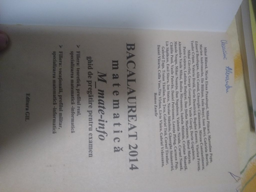 Cărți pt BAC mate-info și romana