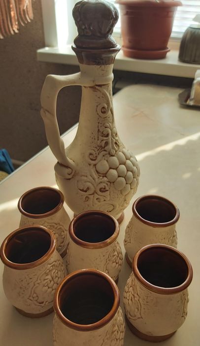 Набор для вина глиняный