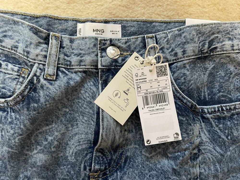 Fusta jeans mango M