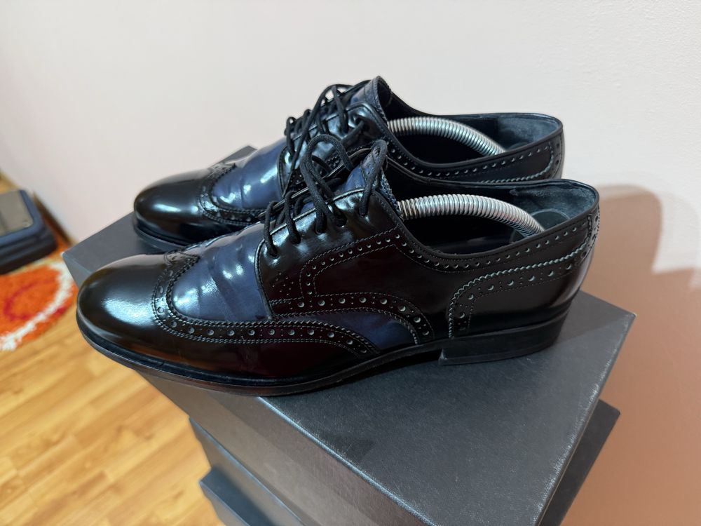Pantofi piele barbati negri pentru evenimente