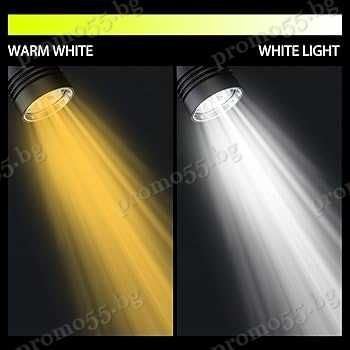 Високомощен Алуминиев Акумулаторен Фенер с Лазерен Лъч в Три Цвята