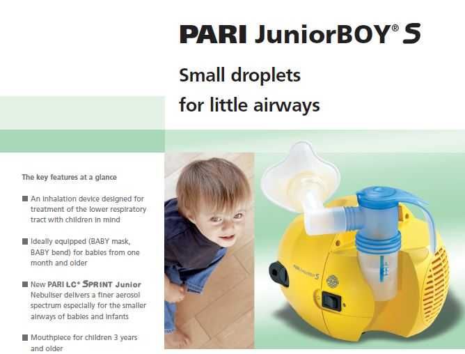 Nebulizator aerosol PARI Junior boy S copii 3+