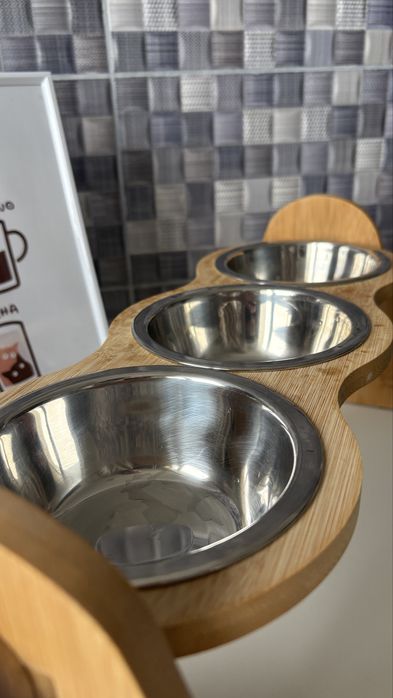 Boluri premium pentru animale cu suport ajustabil din bambus