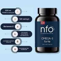 ОМЕГА-3 NORWEGIAN FISH OIL (NFO) Forte 120 капсул, Норвегия