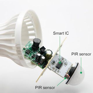 LED крушка със сензор за движение 10W. Стълбищно осветление за входове