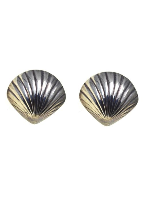 Cercei argint vintage, model Shells