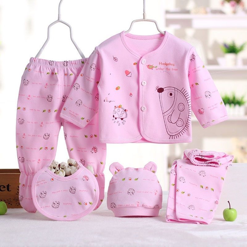 Set din 5 piese Arici pentru bebe, set haine bebelusi, set bebelusi