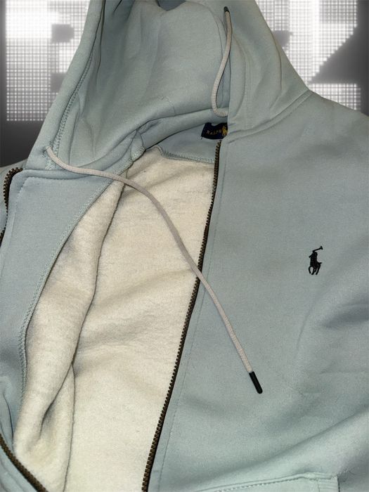 Zipped Hoodie RL baby blue