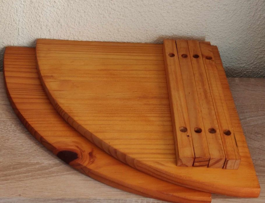 Două polițe din lemn,30 cm