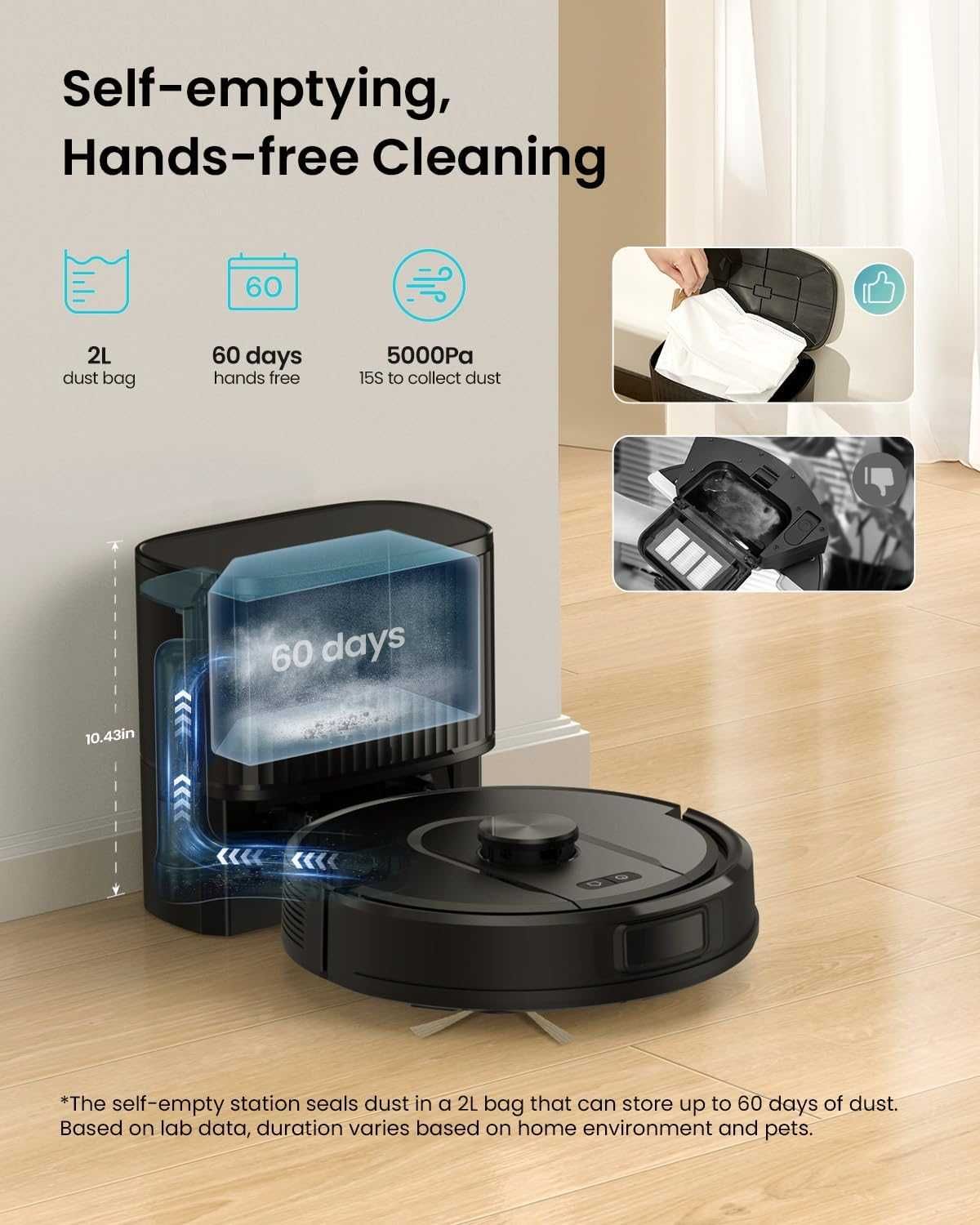 Прахосмукачка робот Cleanova W11 (5000Pa) LDS лазерна навигация