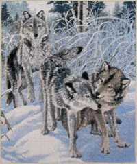 Гоблен "Вълци в снега"