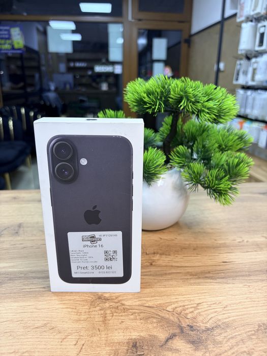 iPhone 16 Black 128Gb - Nou  - Sigilat -  Garantie 12 luni