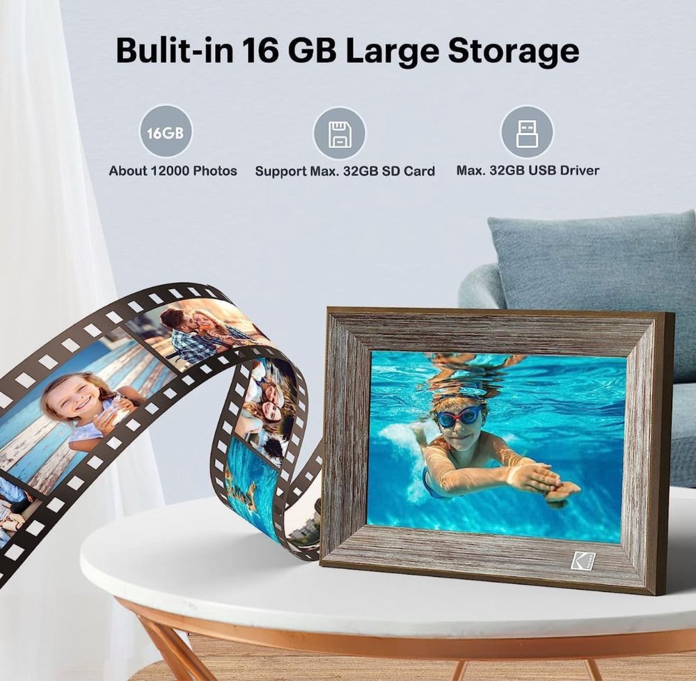 Цифровая фоторамка Kodak 10.1 дюм IPS екран сенсор Wifi