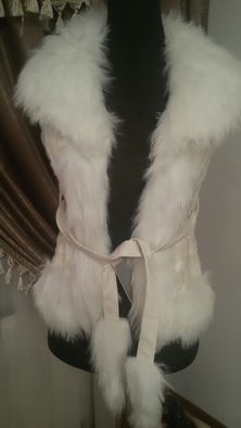Vestă de blană artificiala cu imitație de piele