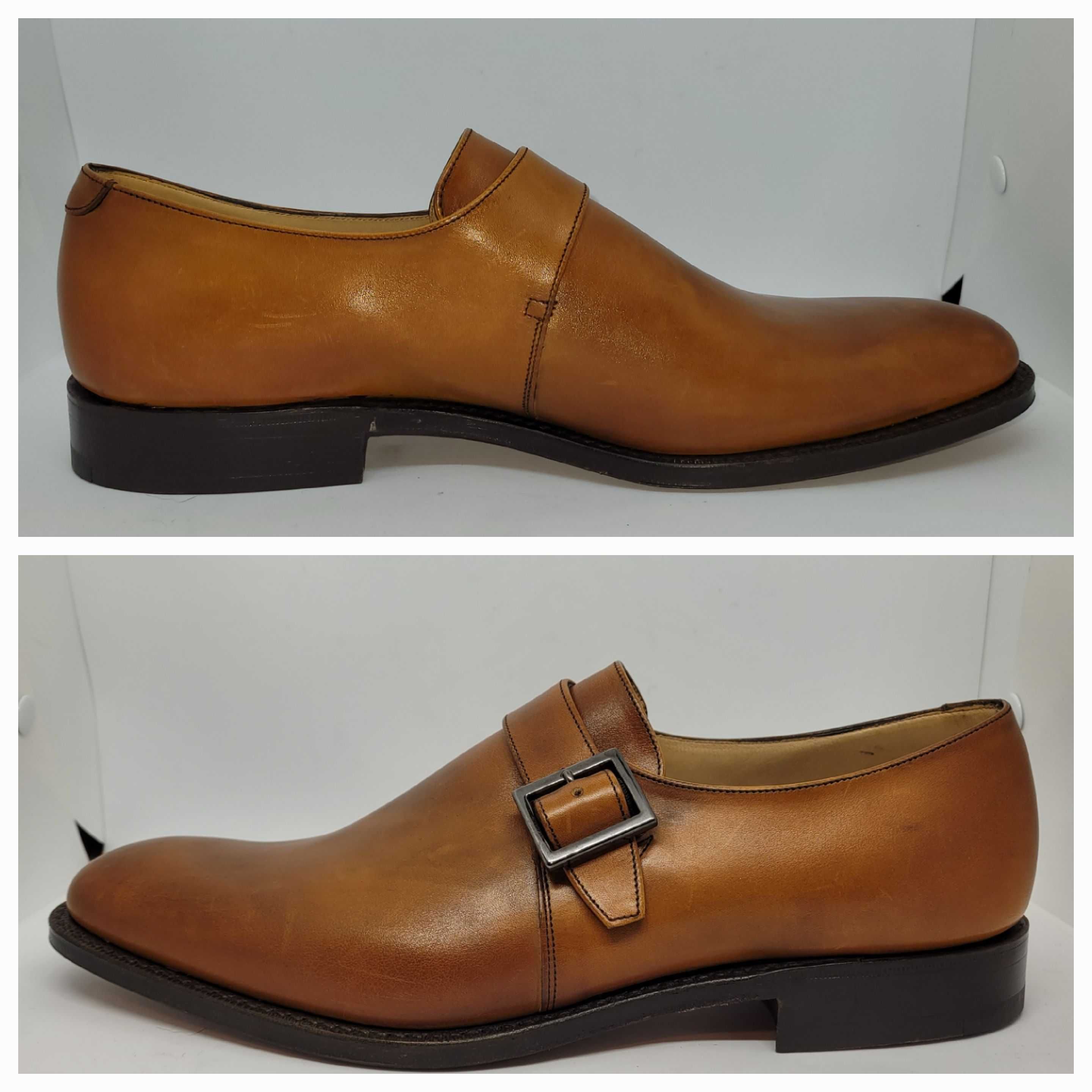 Church's "Lisbon" Leather Monkstrap, Old Chestnut, UK 8,5 F / EU 42,5