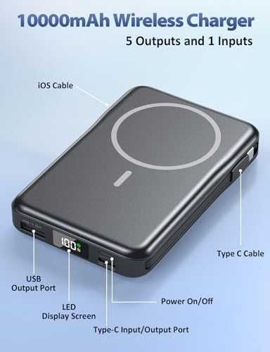 Нова Магнитна Magsafe външна батерия 10000mAh PD 20W зарядно телефон