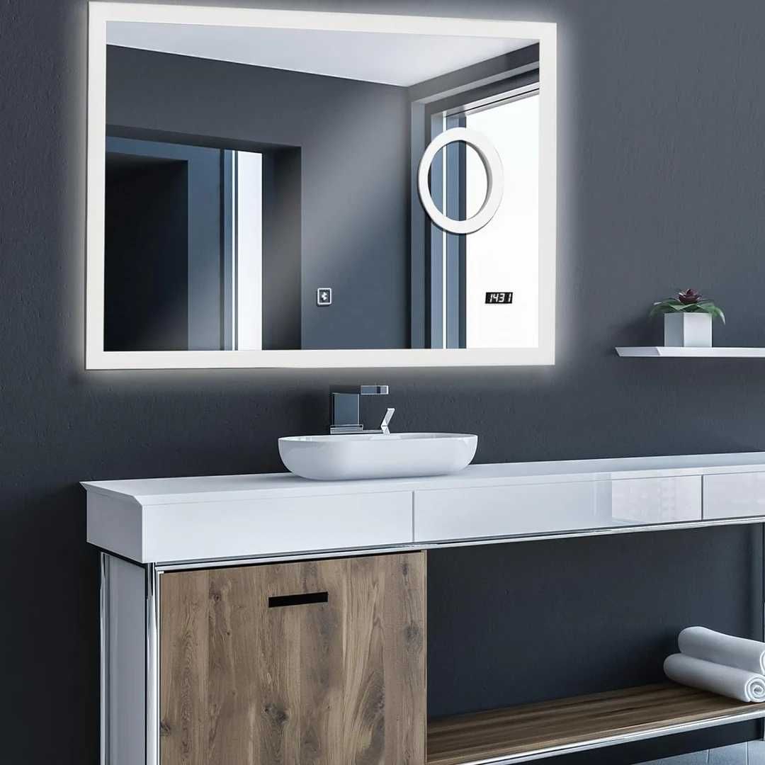 *Oglinda de baie cu iluminare LED - 80x60 cm