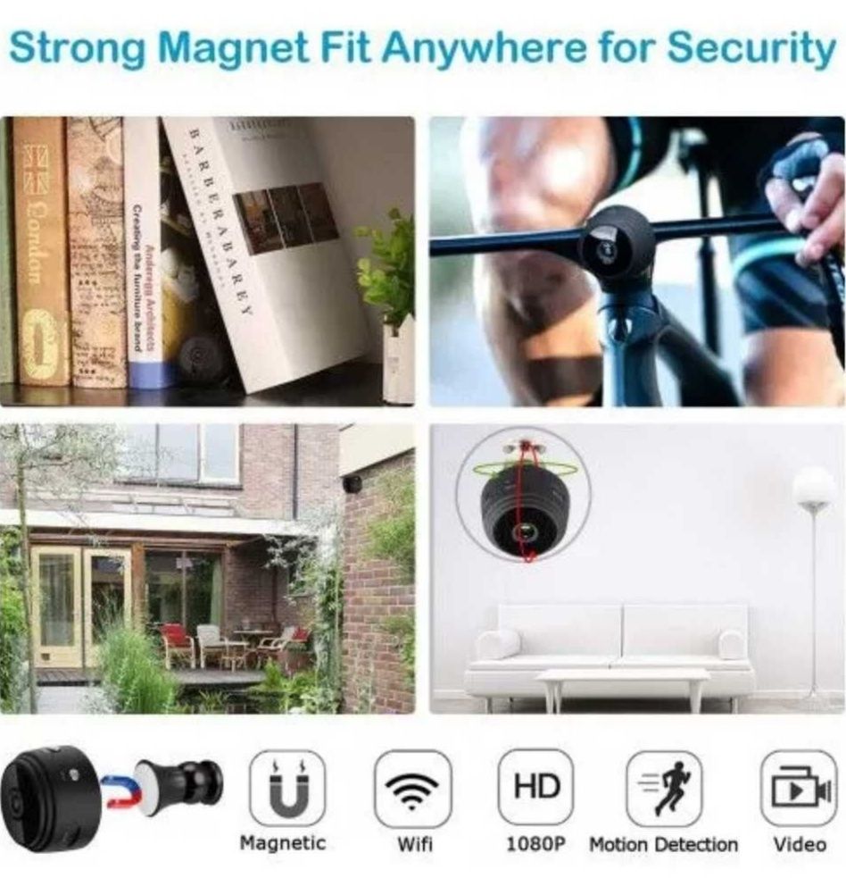 Mini camera video de supraveghere wifi spion 1080P senzor miscare