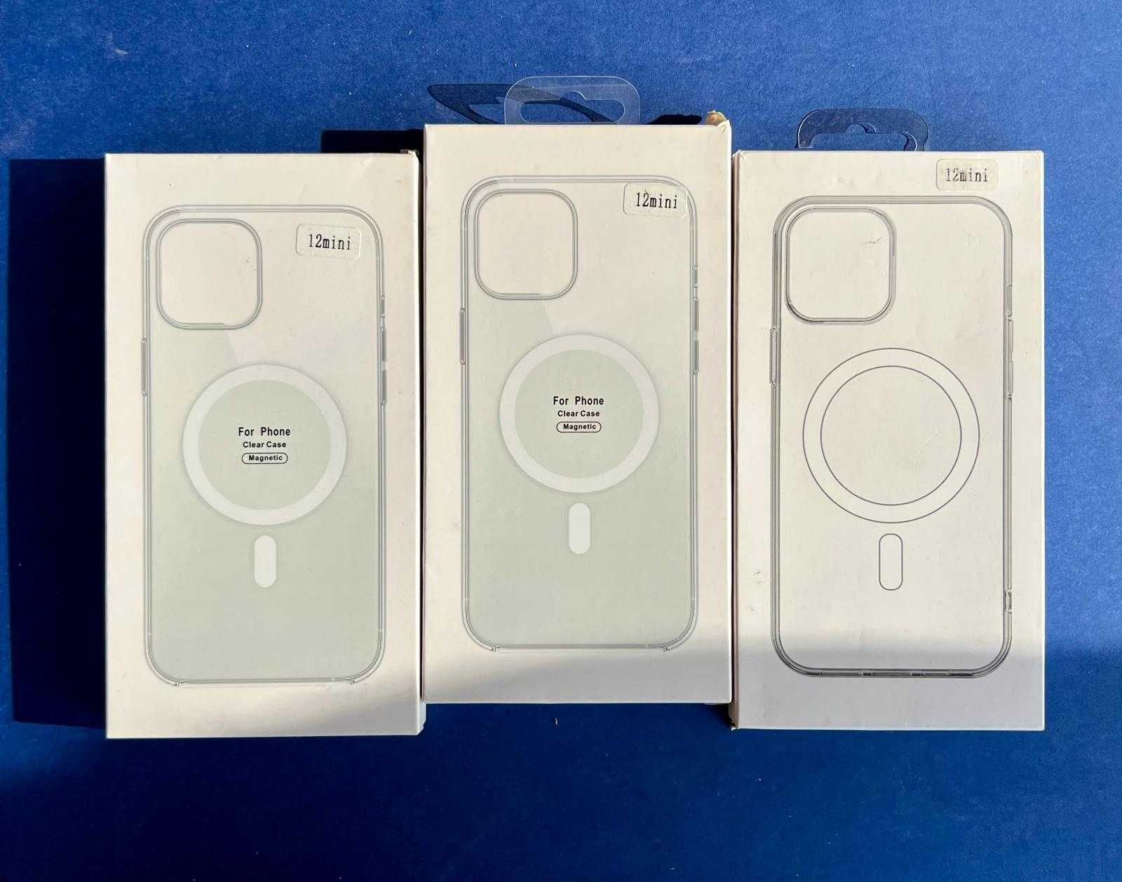 Husa transparenta MagSafe iPhone 12 mini, 12, 13, 14, 15, 16 Pro Max