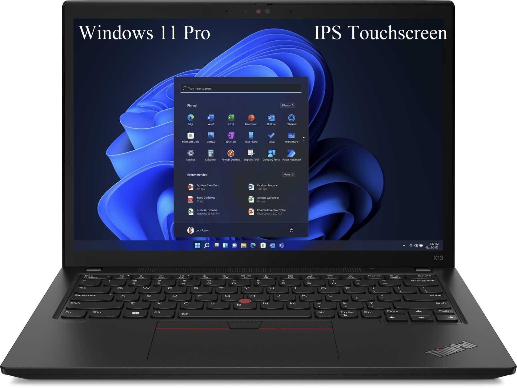 13.3" тъч ThinkPad X13 / i5-1250p / 16GB DDR5 / 2TB SSD / Win11Pro