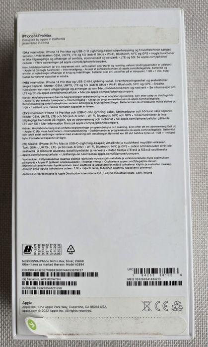 Iphone 14 Pro Max,  Alb , 256 GB