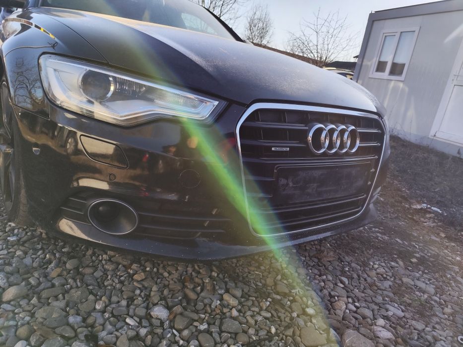 Fata completa Audi A6 4G. Capota bara far aripa bara trager radiator.