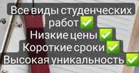 Предлагаем к вашим услугам написание всех видов студенческих работ.