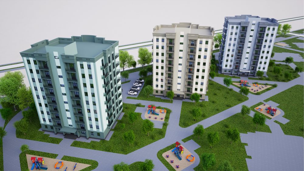 “Yangi O’zbekiston” massivida qad ko’tarayotgan ko’p qavatli uylar!