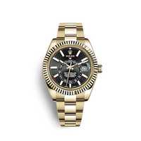 Часовник Rolex Sky-Dweller 18k Yellow Gold Black Dial