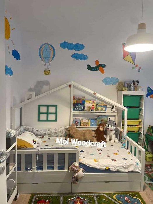 Patut bebe pat copil pat montessori mobila camera copilului pat lemn