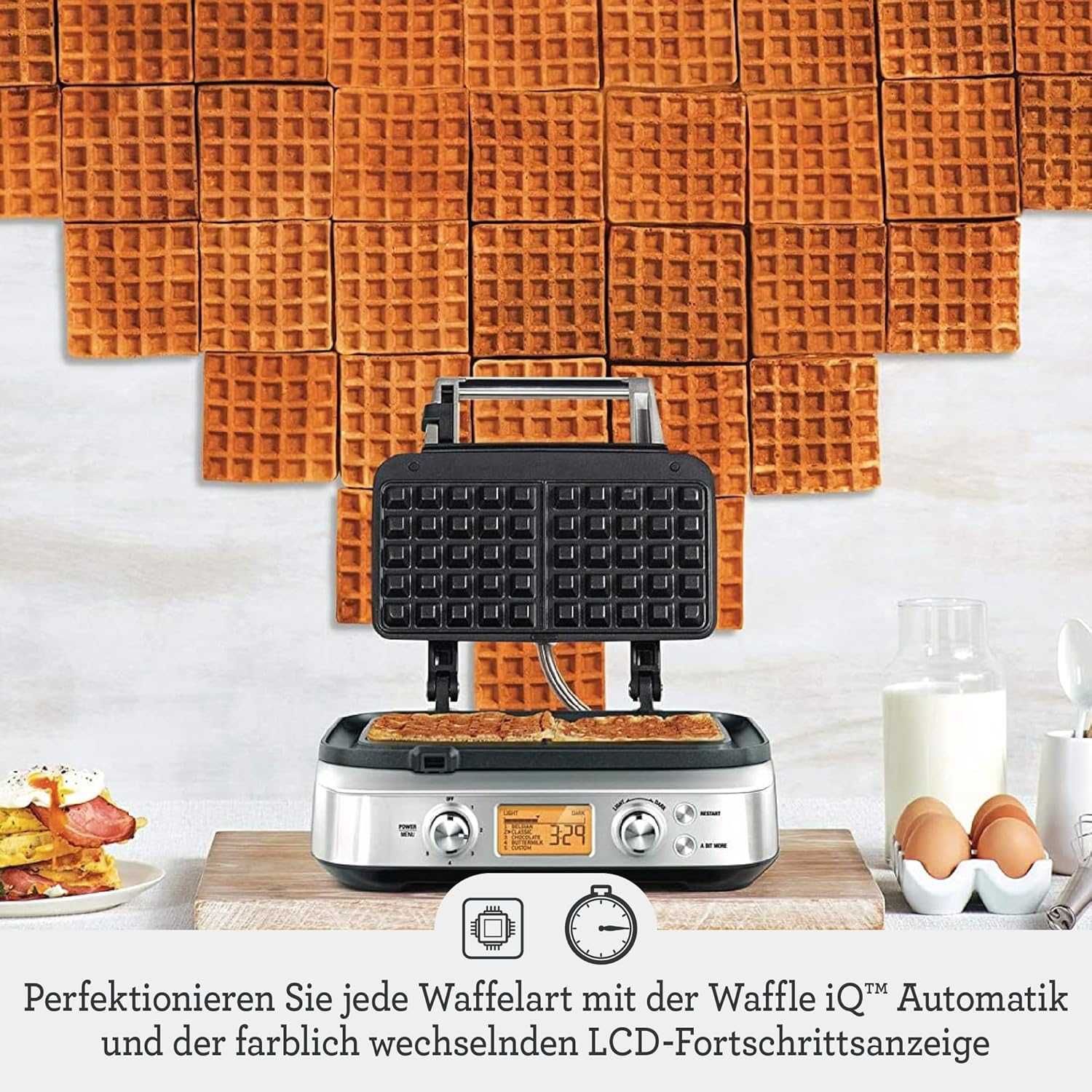 Гофретник Sage The Smart Waffle Pro (SWM620) 1000W Тостер за гофрети