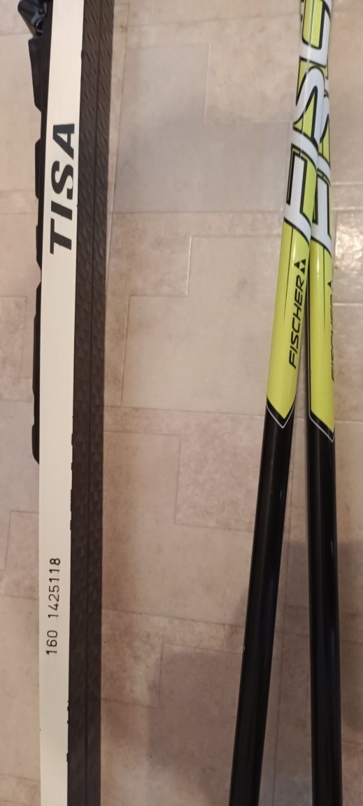 Лыжи sport step Tisa 160cм и палки к ним