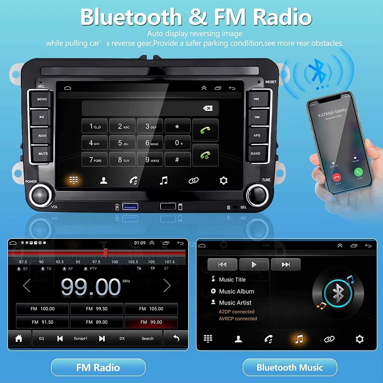 Мултимедия VW volkswagen навигация Golf 5 6 passat Seat Skoda Android