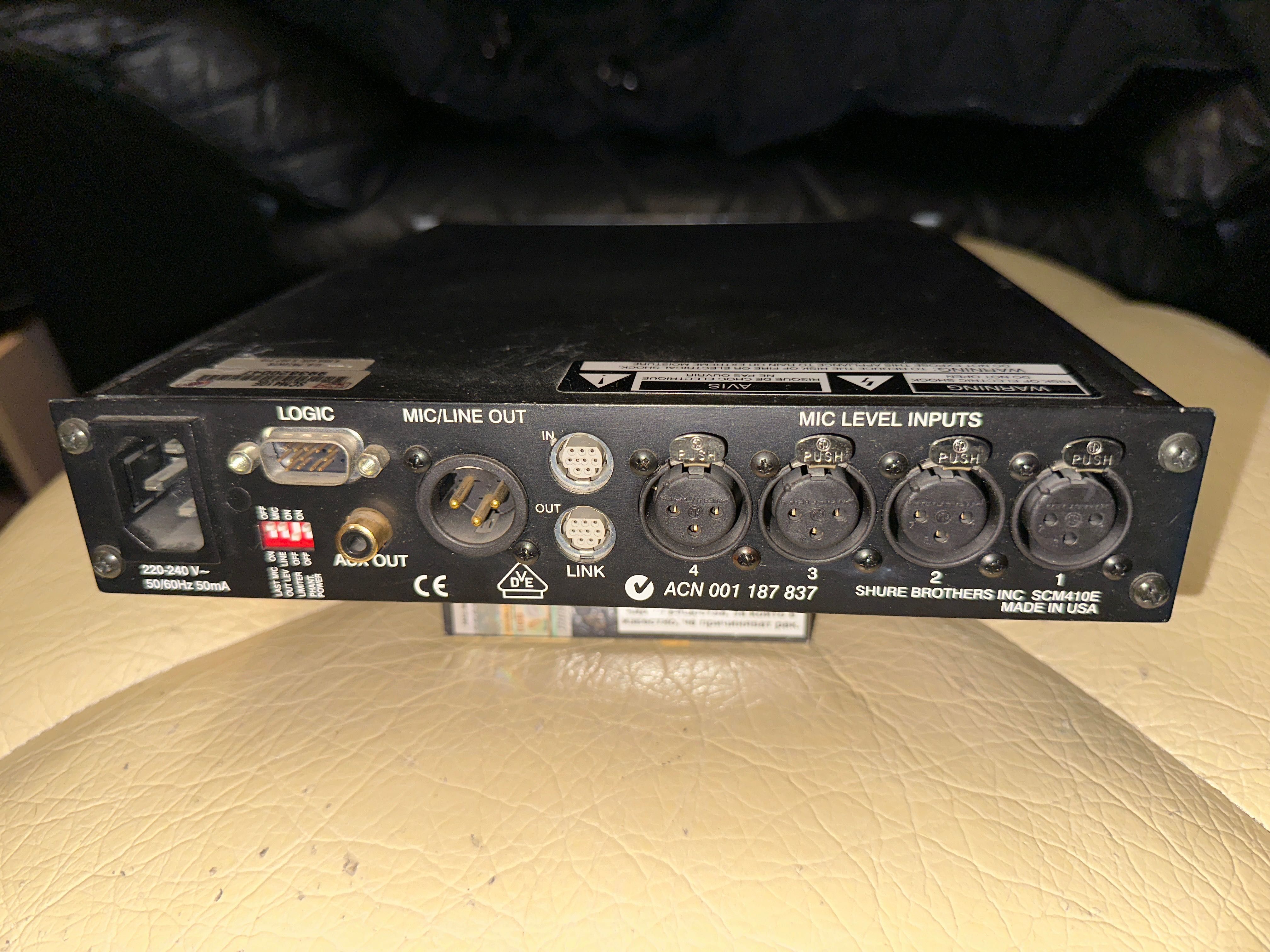 shure scm 410e 220v