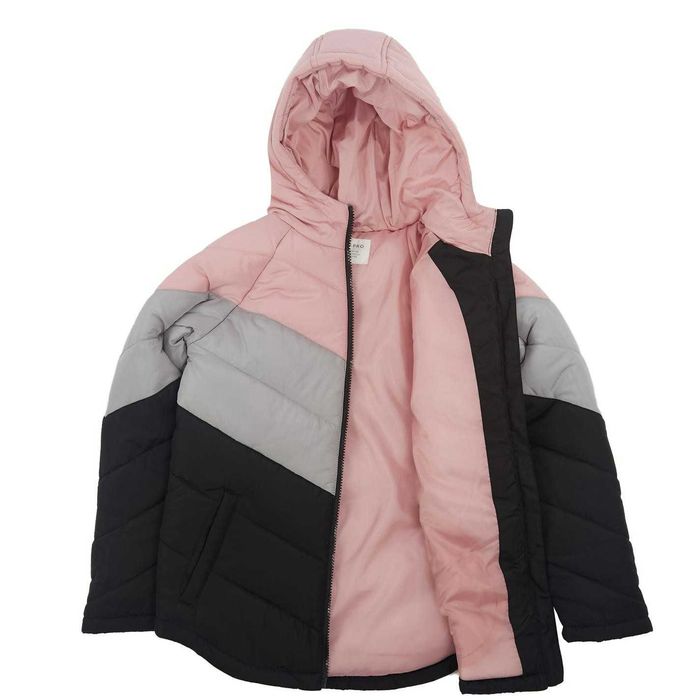 Детско яке за момичета USA Pro Colour Block Puffer - 9-10 и 13 годишни