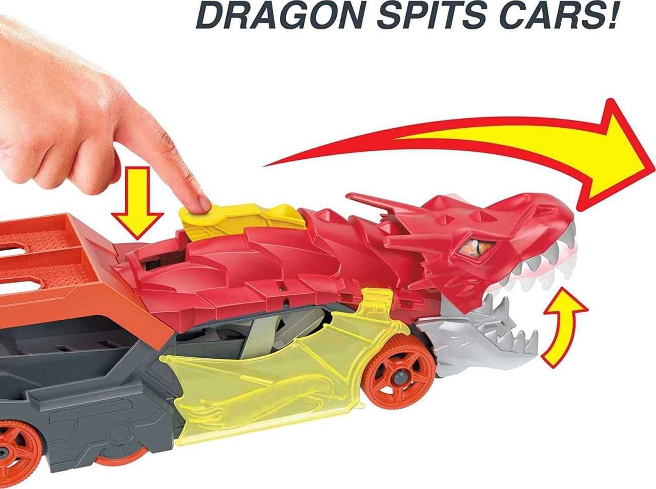 Машинка Hot Wheels Dragon Launch Transporter Пасть дракона