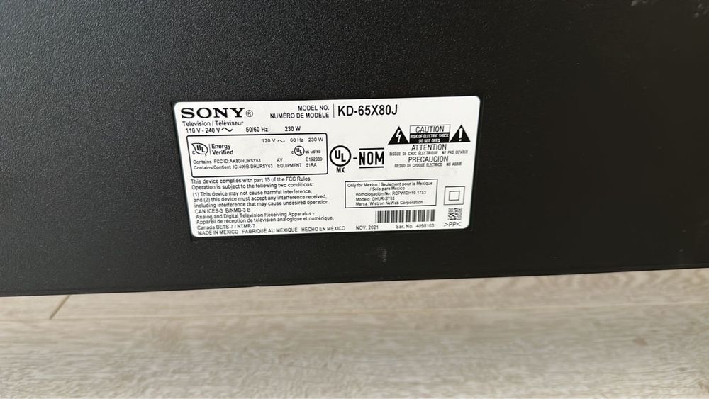 Телевизор Sony 165см диоганаль