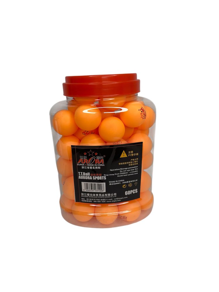 Stol tennis sharik aurora 60 dona Oq Sariq