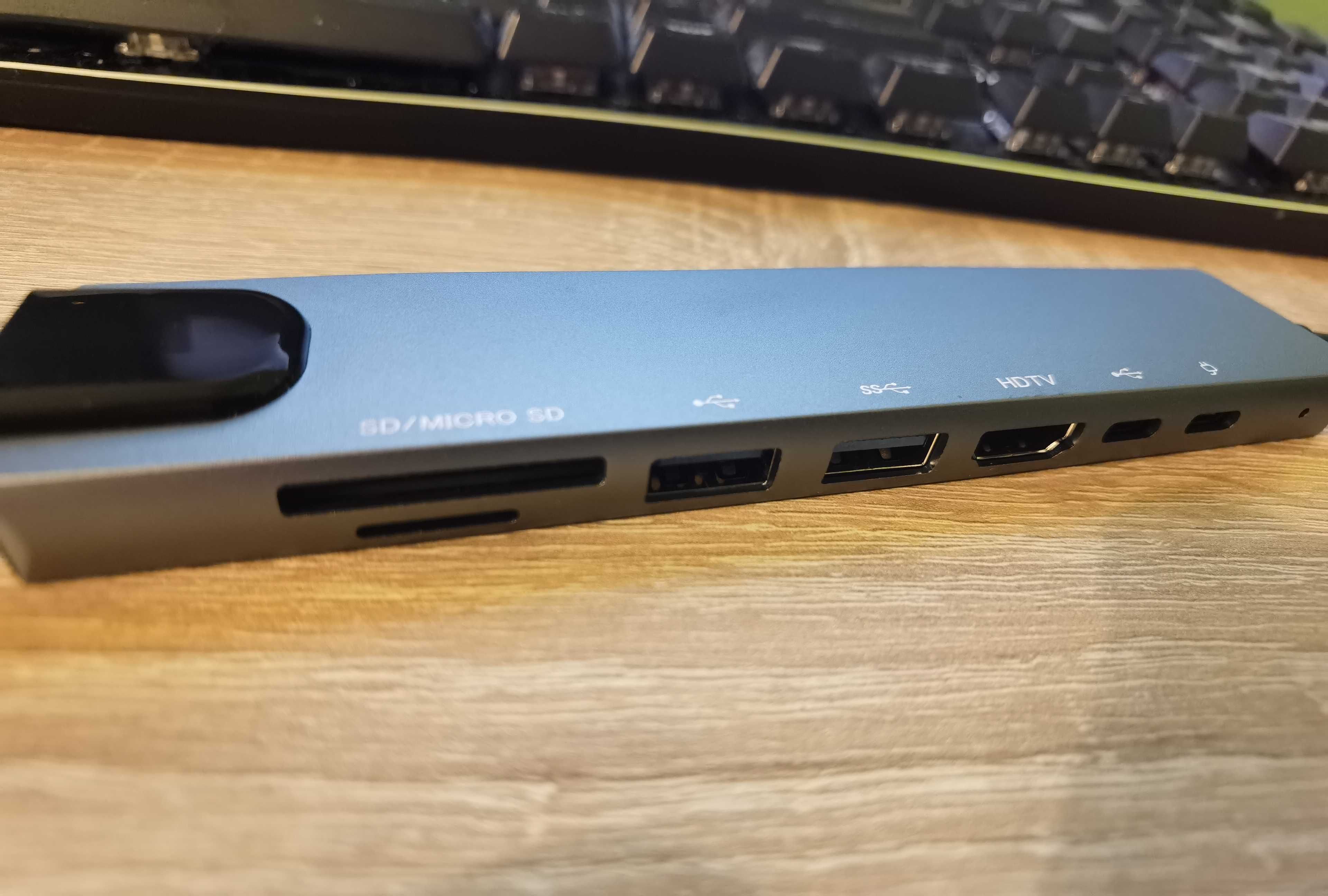 USB-C 8 in 1 Type C към LAN HDMI PD USB-C 3.1 USB 3.0 SD/TF card