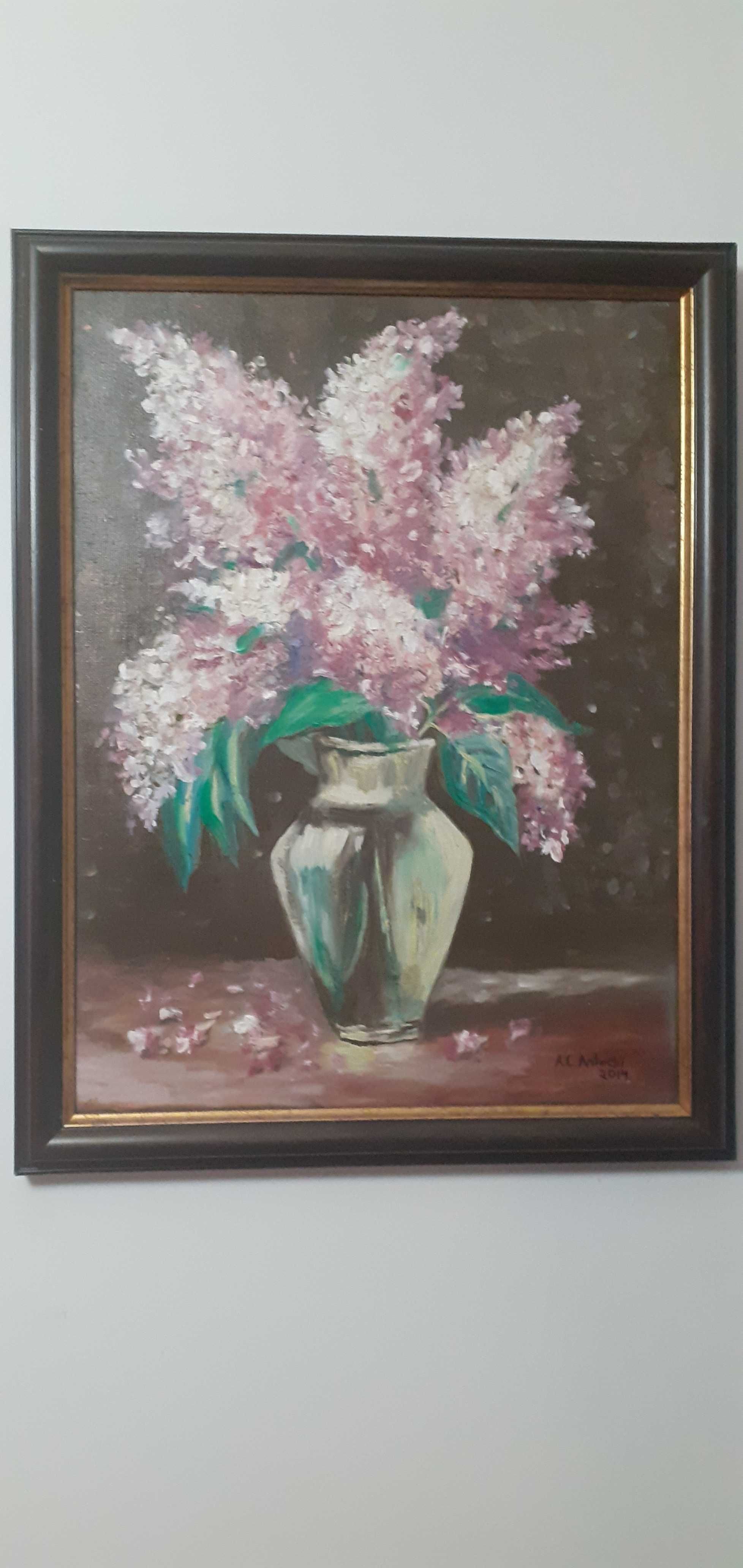 Vand picturi in ulei pe panza,diferite dimensiuni,cu rama